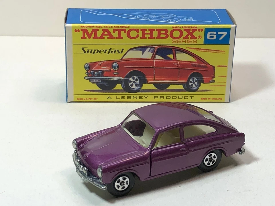 MATCHBOX LESNEY SUPERFAST 67A VOLKSWAGEN 1600TL LIGHT METALLIC PURPLE w/ BOX - Image 1 of 4