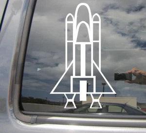 Space Shuttle - STEM Astronaut Car Laptop Window Vinyl Decal Sticker 06033 - Picture 1 of 2