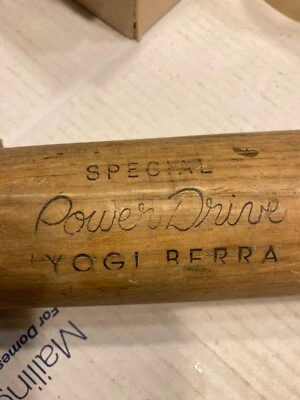 SCARCE YOGI BERRA" EARLY H&B 33"BASEBALL BAT #140S,  EX, NICE, READ, WOW!! - Image 1 of 4
