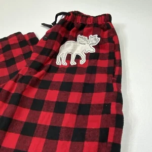 Lazy One Red/Black Buffalo Check Flannel Pajama Pants Small - Picture 1 of 3