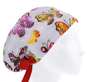 Surgical cap, medical scrub caps, scrub hats, surgery caps, butterfly nurse hat - Picture 1 of 3