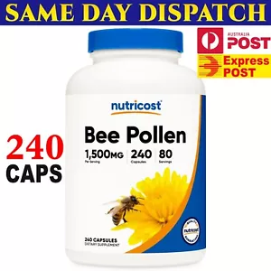 Nutricost Bee Pollen 1500mg 240 Capsules 3 Months Supply AU STOCK !! - Picture 1 of 3