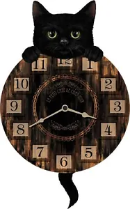 Nemesis Now Kitten Tickin Clock 25cm Brown - Picture 1 of 2