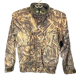 Cabela's Men's Gore-Tex Jacket SZ L Tall Mossy Oak Breakup Camo Removeable Hood - Picture 1 of 9