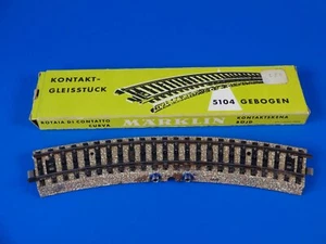 MARKLIN H0 - 5104 - CURVED CONTACT TRACK - M Track (72)/ BOX - Picture 1 of 3