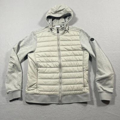 Timberland  Puffer Jacket Men Large Quilted Hooded Full Zip Gray Gorp - Image 1 of 4