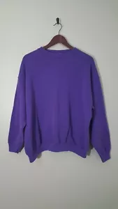 Vintage 90s Tultex Maximum Sweats Purple Blank Pullover Crewneck Sweatshirt Size XL - Bild 1 von 3