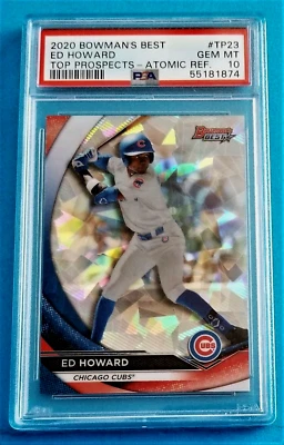 ED HOWARD RC (PSA 10) ~ 2020 BOWMAN CHR. TP ATOMIC REF. FREE SHIPPING 1/8 PSA 10 - Image 1 of 2