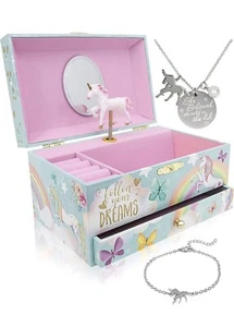 Jewelkeeper Unicorn Musical Jewelry Box With Spinning Unicorn Gift - Picture 1 of 4