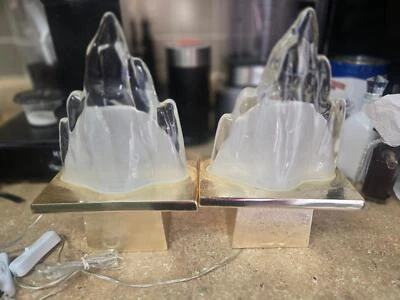 Set of 2 Gold Torch Lamps With USB Plug in - Image 1 of 4