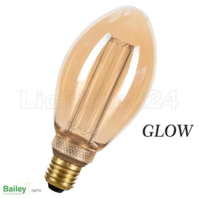 E27 LED Lampe - GLOW - Rustika Edison Birne - ED75 - 4W 1800K GOLD Retro - Bild 1 von 3