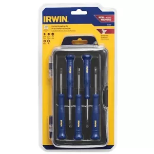 IRWIN 1949289 5pc SCREWDRIVER SET: 5/64 (2mm), 3/32 (2.5mm), 1/8 (3mm), #00, #0 - Picture 1 of 1