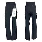 Women's Cargo Hiking Pants Large Black Adams PEE Standing Up 2 Way Zipper Elira