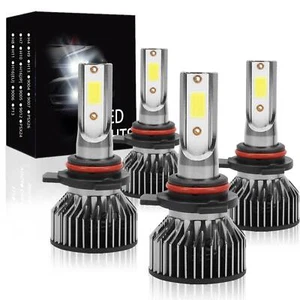 9005+9006 Combo LED Headlight 400W 720000LM High/Low Beam 6500K Xenon Bulbs Kit - Picture 1 of 11