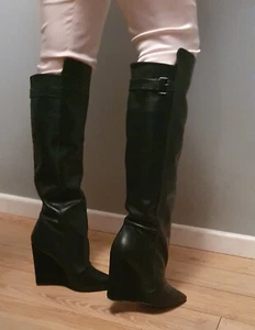 Zara Leather Knee High Boots Size 5.5 great condition - Picture 1 of 5