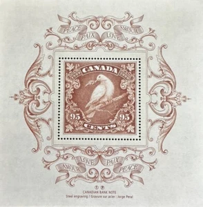 Canada stamp Souvenir Sheet #1814i Peace Dove - Picture 1 of 2