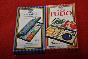 2 BNIP Magnetic Travel Games House of Marbles Travel Ludo & Travel Sea Battle - Picture 1 of 5