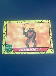 1989 Topps Teenage Mutant Ninja Turtles #24 Michaelangelo TMNT - Picture 1 of 2