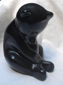 ORSO NERO SEDUTO 6,5" ~ Ceramica forgiata per piccioni ~ D Ferguson - Foto 1 di 4