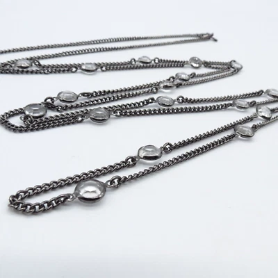 Premier Designs цепочка Flapper ожерелье прозрачный станции бисер черная цепочка 62» - Изображение 1 из 4