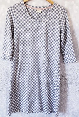Soma Embraceable Gingham Print  Pink & Gray Sleepshirt Night Dress Size XS - Image 1 of 4