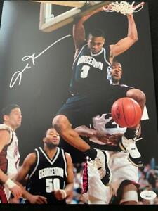 ALLEN IVERSON AUTOGRAPHED GEORGETOWN HOYAS 11X14 PHOTO "MUST SEE"