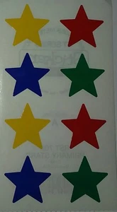 2 Strips PRIMARY STARS Blue Red Green Frances Meyer Stickers Free Shipping - Picture 1 of 1