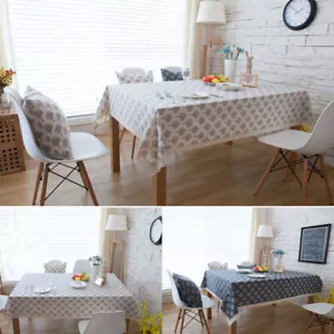 Christmas Tree Print Tablecloth Rectangular Table Cloth Wedding Party Home Decor - Picture 1 of 33