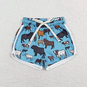 Pantaloncini estivi stampa mucca bambine abbigliamento bambino - Foto 1 di 5