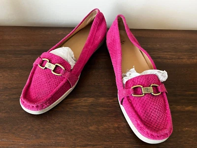 JOAN & DAVID LUXE 9.5 MOCASINES ROSA OSCURO CJURNA ZAPATOS SIN CORDONES GAMUZA CUERO BONITOS Foto 1 de 4