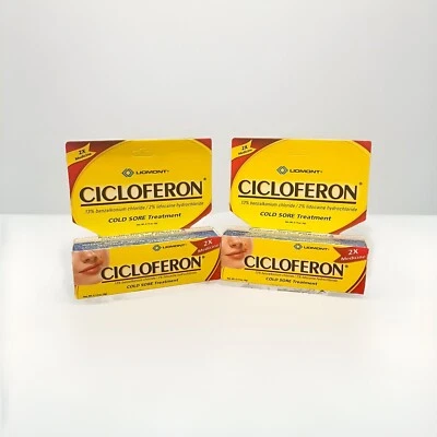 Pack de 2! Gel para tratamiento del herpes labial, transparente, 1 tubo de 0,14 OZ cada uno Foto 1 de 2