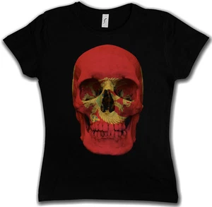 CLASSIC MONTENEGRO SKULL FLAG WOMAN GIRLIE GIRL T-SHIRT - Biker MC Banner Shirt - Bild 1 von 2