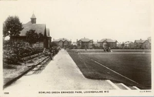 FOTO REAL POSTAL DEL BOWLING GREEN, ERRWOOD PARK, LEVENSHULME, LANCASHIRE - Imagen 1 de 2