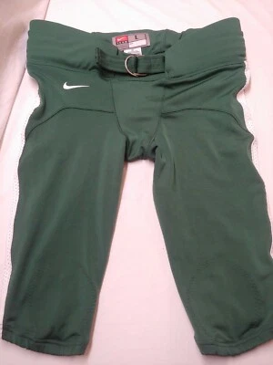 Mens Nike Team Open Field Football Pants Large Hunter Green White Mesh 615745 - Photo 1/3