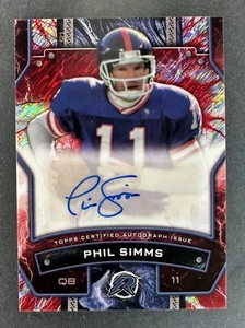 2024 Topps Resurgence Football Phil Simms rifrattore automatico rosso statico /5 - Foto 1 di 2