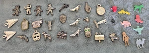 Vintage Cracker Jack Gumball Charms Mixed Lot 34 pieces - Picture 1 of 8