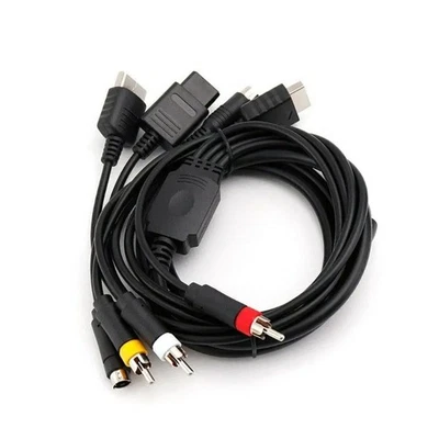 Multi Platform AV Cord S-Video Cable Wire for N64 DC128 Gaming Systems - Image 1 of 4