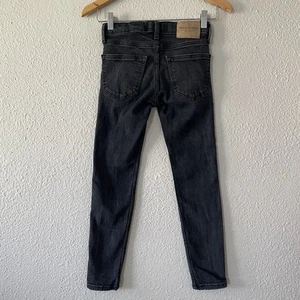 Abercrombie Kids Super Skinny Jeans Boys 7/8 Long Black Washed Adjustable Waist - Picture 1 of 14