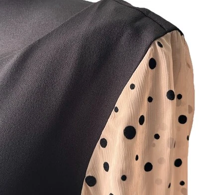 Nuevo Vestido Danny & Nicole Mujer Talla 10 Negro Cambio Claro Lunares Semi Transparente Foto 1 de 4