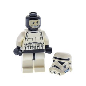 1x Lego Minifigure Star Wars Imperial Stormtrooper White Head Black 10236 sw0366