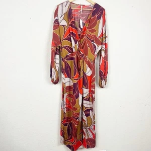 Anthropologie Floral Printed Midi Dress Size XL - Picture 1 of 7