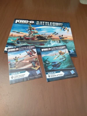KRE-O Battleship 3  INSTRUCTION MANUALS U.S.S. MISSOURI OCEAN ATTACK BATTLE PACK - Image 1 of 3