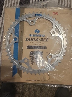 Shimano Vintage Dura-Ace Chainwheel 49 Tooth Chainring Silver 5 Bolt 130BCD - Image 1 of 4