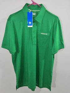 NWT Adidas Originals Archive Pocket Golf Polo Shirt Green JF5002 Mens Medium - Picture 1 of 8