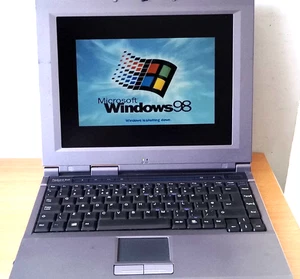 Vintage Packard Bell Easy Note VX Laptop - Windows 98se - 4.5gb HD / 192mb Ram - Picture 1 of 21