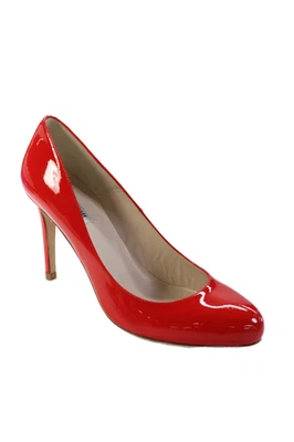 L.K. Zapatos de tacón alto Bennett para mujer de charol sin cordones rojos talla 10 Foto 1 de 4