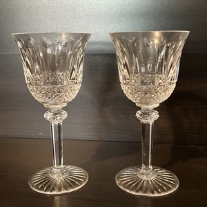 St Saint Louis Francia Cristal 7-1/8" TOMMY WATER COPA DE VINO Juego de 2 - Imagen 1 de 6