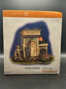 Vintage Dept 56 SV Halloween - Grimsly's Tool Shed 56.54717 Orig Box Retired - Picture 1 of 9