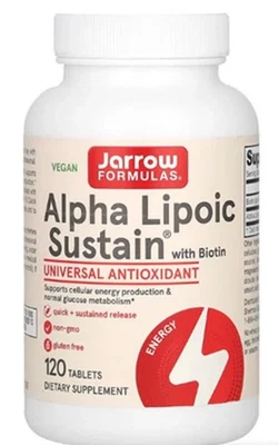 Jarrow Formulas Alpha Lipoic Sustain w/ Biotin 120 tablets -Ships in 1 Day - 56 - Image 1 of 2