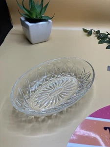Vintage Oval Glass Trinket/Candy Dish Desert Banana Splits - Picture 1 of 10
